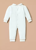 Giggles white charm embroidered openfeet sleepsuit