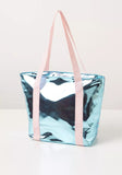 Barbie blue holographic handbag