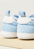 Juniors blue polka dots infant shoes