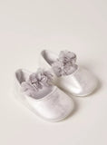 Giggles Floral Accent Slip-On infant ballerina shoes