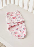 Hudson Swaddle wrap polka dots all over floral print (set of 3)