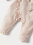 Juniors hot air balloon embroidered sleepsuit