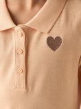 Juniors pastel orange polo frock (Summer)
