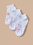 Peanuts hasbro snoopy dog ankle socks (pack of 3)