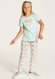 Juniors colorful floral leggings