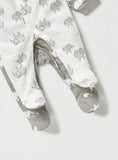 Juniors all over elephant printed sleepsuits (set of 2)