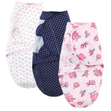Hudson Swaddle wrap polka dots all over floral print (set of 3)