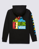 Vans sesame street themed black fleece lined hoodie (winter)