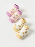 Juniors Happy Always Hungry Bib, Booties & headband (set of 5)