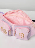 Barbie Pink Sequinned Waist Bag with Adjustable Strap and Buckle Closure