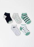 Juniors shark printed socks(pack of 5)