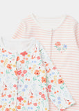 Matalan floral stripe sleepsuit (Set of 2)