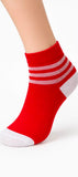 Adidas Red Striped Kids Socks