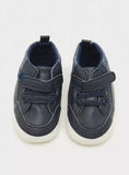Juniors Panelled Infant Shoes with Hook and Loop Closure