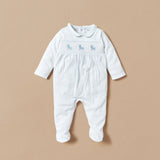 Juniors horse embroidered collared sleepsuit