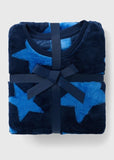 Matalan All Over Blue Star Printed Fleece Shirt & Pyjama Set (Set Of 2) (Winter)