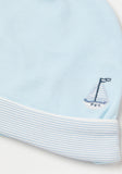 Giggles Embroidered sail boat beanie cap