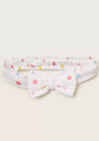 Juniors Printed Headband with Bow Accent