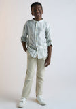 Eligo boys pastel stripped dress shirt