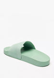Shoexpress green textured slides