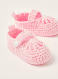 Juniors Textured Pink Booties