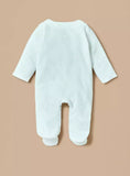 Juniors train & bear embroidered fleece sleepsuit (Winter)