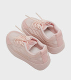 R&B pink colorblock laceup textured shoes