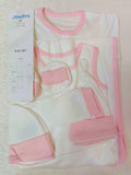 Juniors solid white & pink starter set (set of 8)