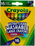 Crayola ultra-clean washable large crayons (16 pcs)