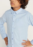 Juniors blue Fullsleeves boys dress shirt