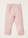 Juniors bunny & floral embroidered stripped shirt & pyjama set (set of 2)