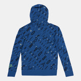 Nike All Over Jordan Logo Printed Blue Hoodie (Winter)