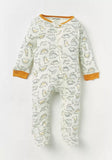 Juniors all over dino print zipped sleepsuit
