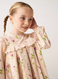 Eligo beige floral frill frock (Winter)