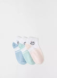 Juniors cat printed ankle socks