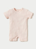 Juniors pink textured half romper (Summer)