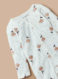 Juniors brown floral zipped sleepsuit