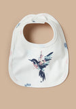 Juniors Bird Print Bib with Button Closure