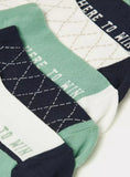 Juniors checked boxes print ankle socks (pack of 7)