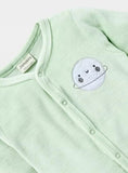 Juniors world embroidered green fleece sleepsuit (winter)