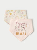 Juniors Happy Always Hungry Bib, Booties & headband (set of 5)