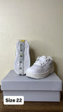Nike Force solid white perforated shoes (Box Packaging)