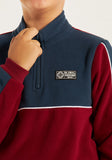 Juniors red fleece colorblock pullover (Winter)