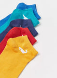 Gloo kids dino solid ankle socks (pack of 5)