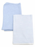 Juniors blue striped Blanket (set of 2)
