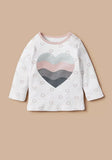 Juniors pastel big heart shirt & pyjama set (set of 2)
