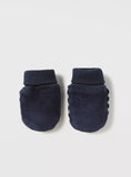 Giggles Solid Cuffed mittens with striped detailing