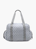 Giggles grey quilted Diaper Bag with Double Handle and Zip Closure