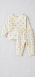 Juniors ribbed duck printed shirt & pyjama set (set of 2)
