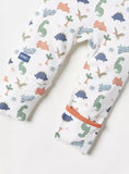 Juniors all over dino & tree printed openfeet sleepsuit